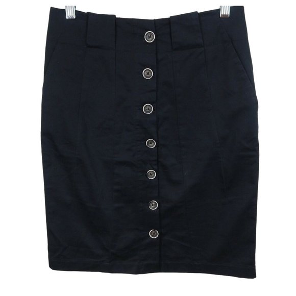 Zara Dresses & Skirts - 4/$25 ZARA Basic Size S Black Button Down Front High Waist Pencil Skirt